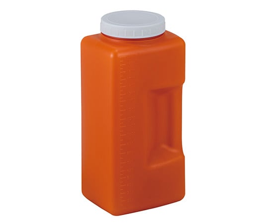 7-9832-02 PE貯尿瓶（グリップ付） 褐色 0048000