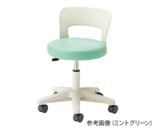 7-9890-04　メディカルソフトスツール　ロータイプ・背付き　510×625mm　ミントグリーン CA-14L-Z