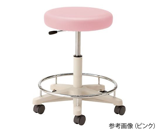 7-9891-03　メディカルソフトスツール　ハイタイプ・背なし・リング付き　510×465mm　ピンク CA-15RL-Z