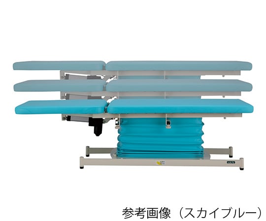 7-9936-01 カラフル電動診察台 スタンダード メモリ付 700×1800mm スカイブルー ATE-7018SB-M