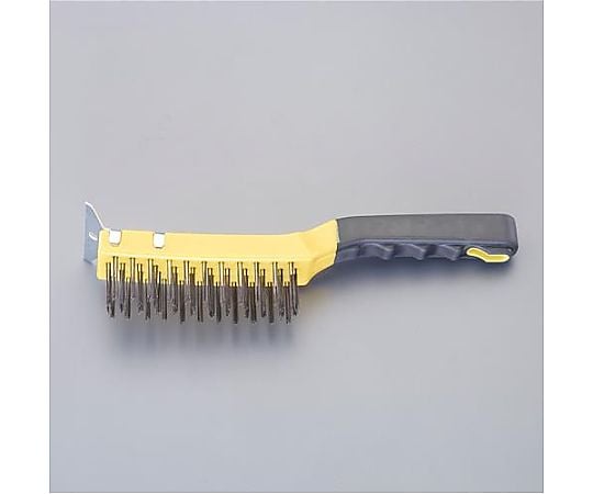 295mm ワイヤーブラシ(ｿﾌﾄｸﾞﾘｯﾌﾟ/ｽﾁｰﾙ･4列)