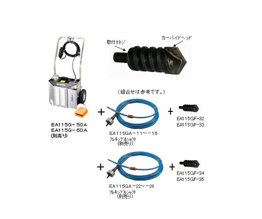 78-0019-25 12.7mm ﾊﾟｲﾌﾟｸﾘｰﾆﾝｸﾞ用超硬ドリル EA115GF-32 【AXEL