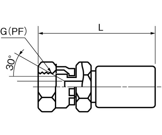 25.4mmx2.0m 7.0MPa 高圧ホース 油圧用金具付 EA125TA-20E-