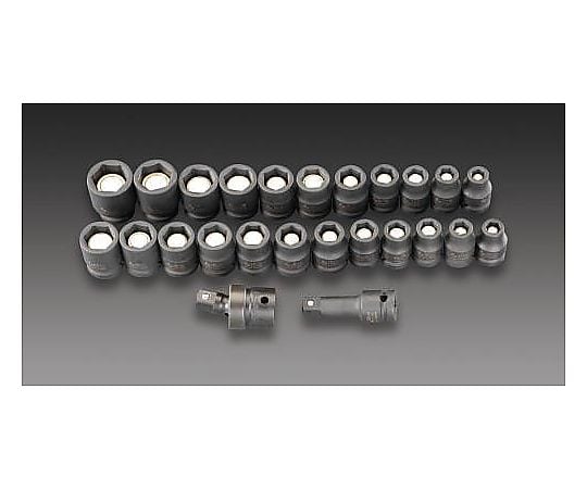 1/2"DR Ｍ付インパクトソケット(ﾒﾄﾘｯｸ･ｲﾝﾁ)