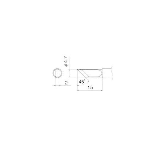 78-0069-34 交換用こて先 4.7mm EA304AG-27 【AXEL】 アズワン