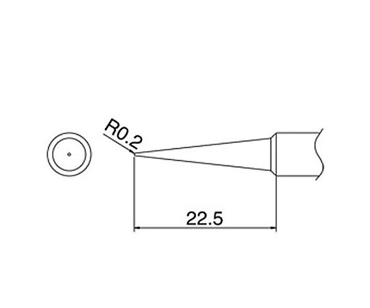 R0.2mm  こて先 (EA304HD-50B・-50C用)