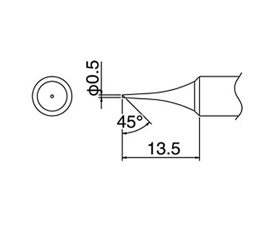 φ0.5mm こて先 (EA304HD-50B・-50C用)