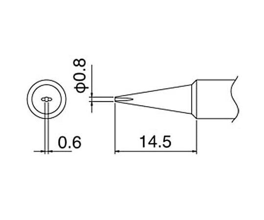 φ0.8mm こて先 (EA304HD-50B・-50C用)