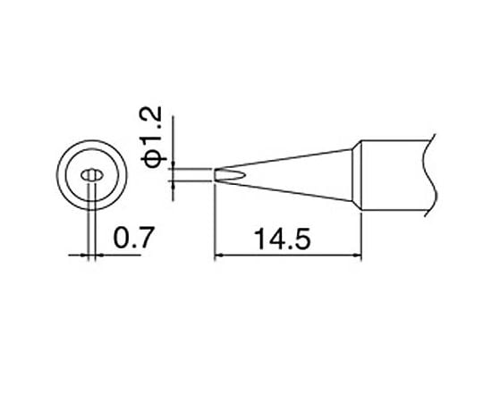 φ1.2mm こて先 (EA304HD-50B・-50C用)