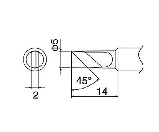φ5.0mm こて先 (EA304HD-50B・-50C用)