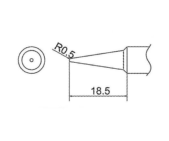 R0.5mm こて先 (EA304HD-47用)