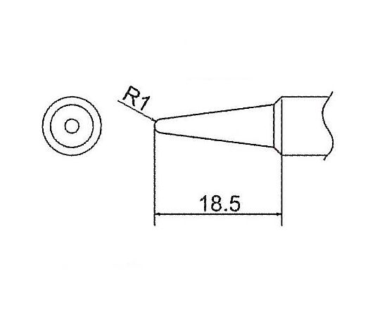 R1.0mm こて先 (EA304HD-47用)