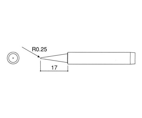 R0.25mm こて先 (EA305E-130･130S用) EA305E-3