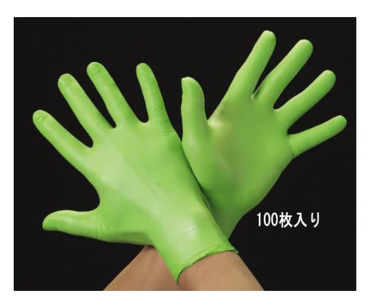 78-0092-70 手袋(ニトリル・パウダー無・滑り止付/100枚) [L] EA354BD-92