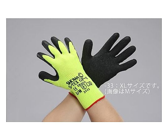 [XL] 手袋(耐切創/ﾎﾟﾘｴｽﾃﾙ･ｽﾃﾝﾚｽ糸ｺﾞﾑｺｰﾄ)