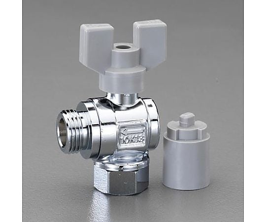 G 3/4"xG 3/4" Ｌ型ボールバルブ(片ﾅｯﾄ付)