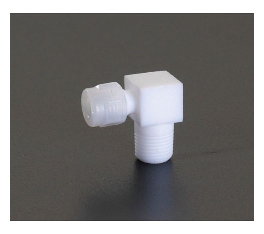 4mmxR 1/8" エルボ(雄ねじ/ﾌｯ素樹脂製)