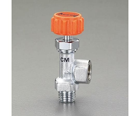 R 1/8"xRc1/8" ニードルバルブ(ｱﾝｸﾞﾙ型)