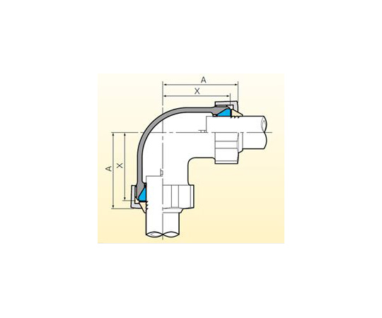 78-0170-84 80A エルボ(3管種用ﾒｶﾆｶﾙ継手) EA469HB-80 【AXEL】 アズワン