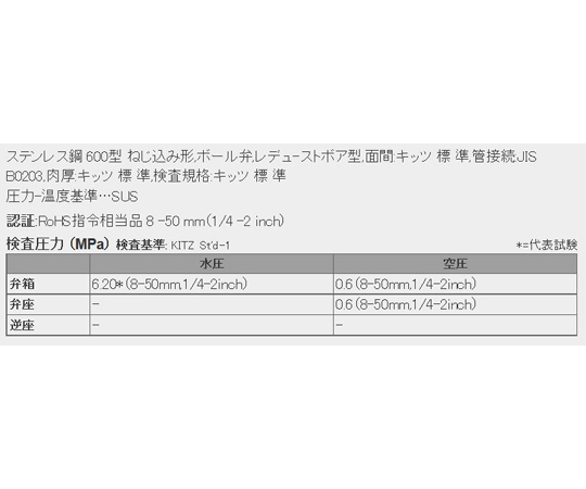 78-0171-96 ボールバルブ(ステンレス製) Rc1