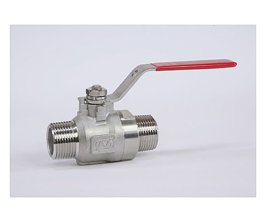 R 1/2"xR 1/2" ボールバルブ(ｽﾃﾝﾚｽ製)