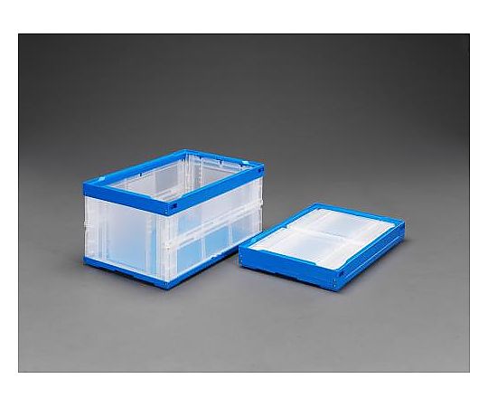 530x366x206mm/30.0L 折畳ｺﾝﾃﾅ(透明･青/2ｺ)