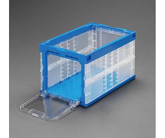 530x366x321mm/50.8L 折畳ｺﾝﾃﾅ(窓開･青)