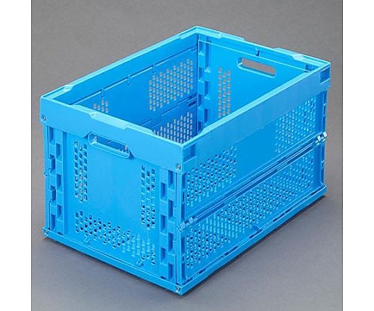 530x366x322mm/51.8L 折畳ｺﾝﾃﾅ(ﾒｯｼｭ･青)