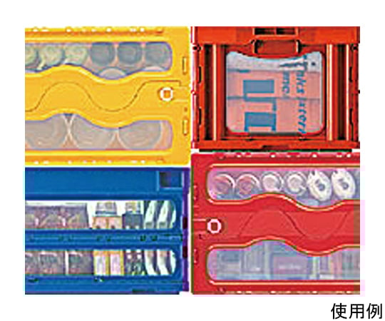 78-0187-82 EA506AA-162 アズワン 649×439×340mm&x2F;74.4L折畳コンテナ赤&x2F;蓋付 新作大人気