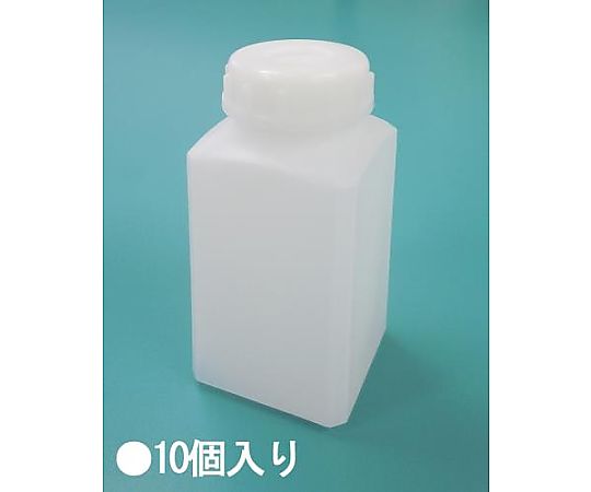 55x55x128mm/0.25L 角型広口ポリ容器(10個)