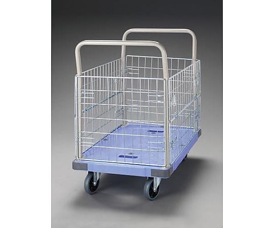 914x600mm/300kg 運搬車(ﾒｯｼｭｶｺﾞ付/樹脂製)
