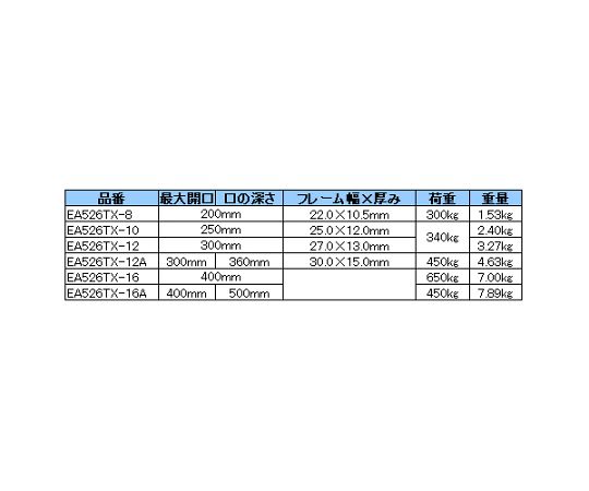 78-0219-54 0-200mm/200mm Ｆ型クランプ(ﾛﾝｸﾞﾘｰﾁ) EA526TX-8 【AXEL