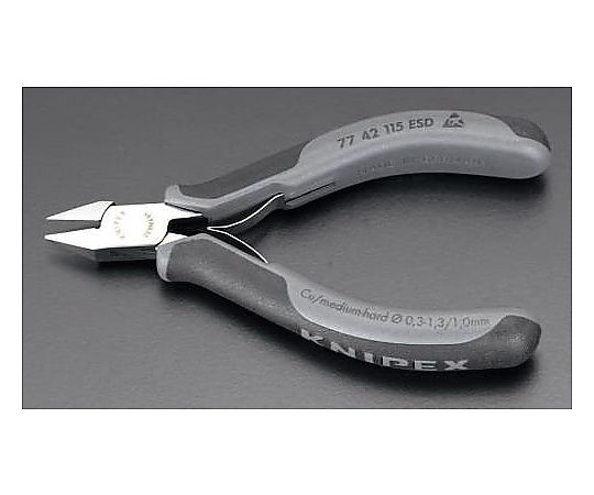 115mm 精密用ニッパー（ESDグリップ/バネ付）