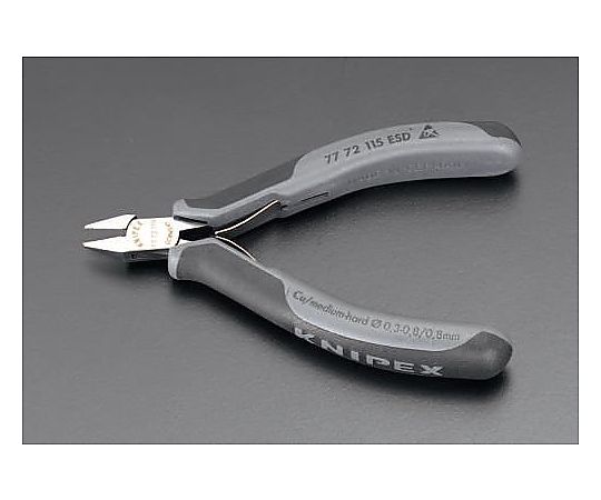 115mm 精密用ニッパー（ESDグリップ/バネ付）