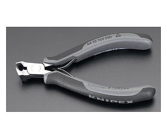 120mm 精密用ｴﾝﾄﾞﾆｯﾊﾟｰ(ESDｸﾞﾘｯﾌﾟ/ﾊﾞﾈ付)