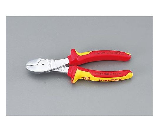 160mm 強力型ニッパー・絶縁(ｸﾞﾘｯﾌﾟ付/ﾒｯｷ)