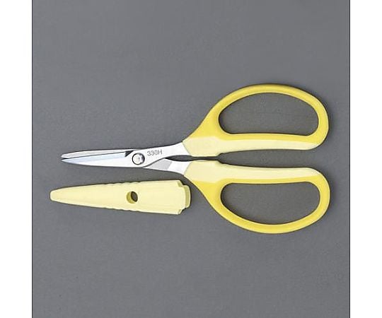 160mm はさみ・万能(ｷｬｯﾌﾟ付･黄)