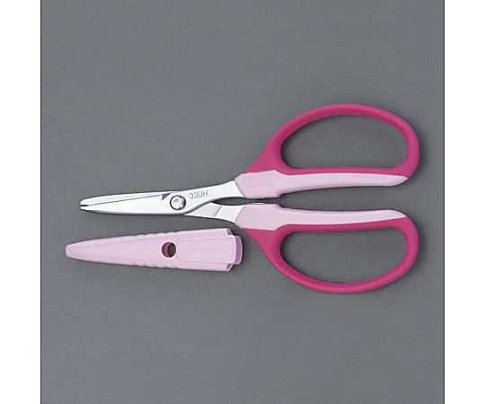 160mm はさみ・万能(ｷｬｯﾌﾟ付･ﾋﾟﾝｸ)