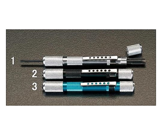 [+ -]ドライバー･精密用(ﾋﾞｯﾄ収納型/青)