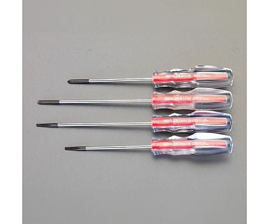 ４本組 [+ -]ドライバー(細軸 ｸﾘｽﾀﾙ)