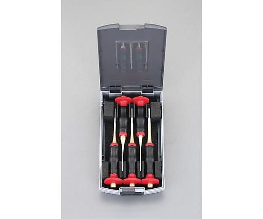 2.0-6mm/５本組 平行ピンポンチ(ｸﾞﾘｯﾌﾟ付)