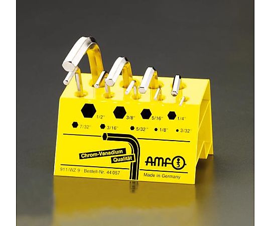 3/32"-1/2"/９本組 [Hex]ｷｰﾚﾝﾁ(ｽﾀﾝﾄﾞ付)