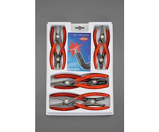 8本組 スナップリングプライヤー（軸・穴用）