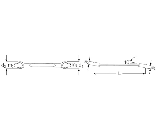 78-0326-14 30x32mm オープンリングスパナ EA605AA-10 【AXEL】 アズワン