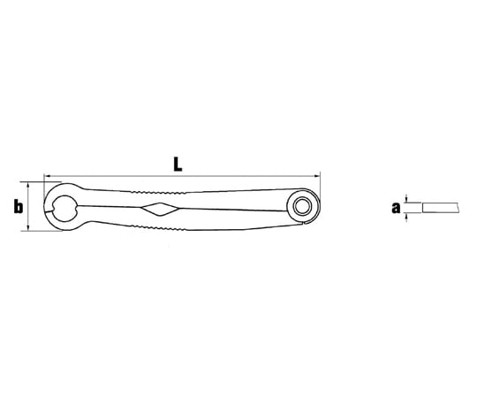 78-0326-21 ユニオン ナットレンチ（ラチェット式） 8mm（5/16