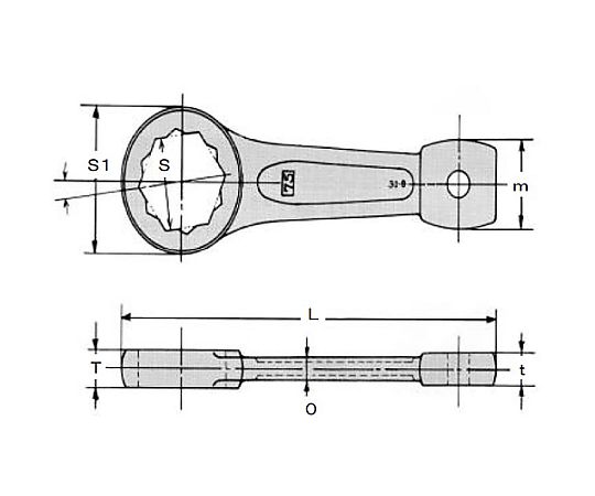 95mm 打撃めがねレンチ