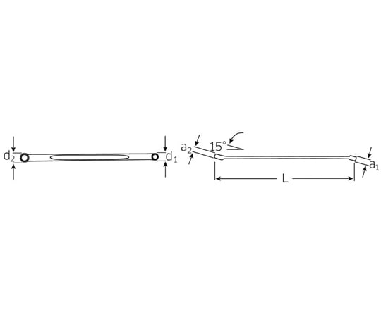 78-0357-77 9x11mm/250mm 両口めがねレンチ(15) EA616GF-3 【AXEL