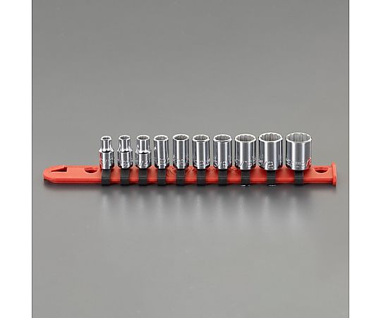 1/4"DR/10個組 ソケット(ﾎﾙﾀﾞｰ付･ｲﾝﾁｻｲｽﾞ)