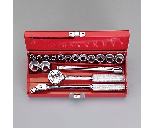 3/8"DR/17個組 ソケット(ﾒﾄﾘｯｸ)