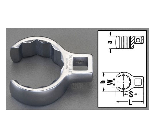 エスコ 1/2”DRx38mm (CROW-RING)スパナ(品番:EA617YU-38)-